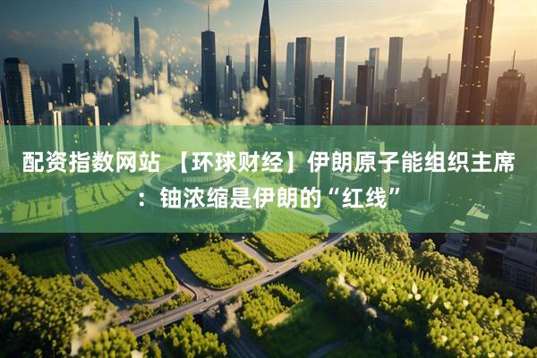 配资指数网站 【环球财经】伊朗原子能组织主席：铀浓缩是伊朗的“红线”